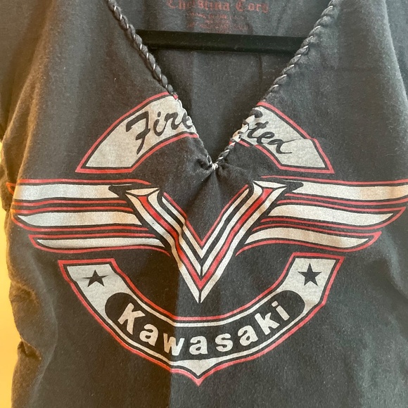 Vintage Designer Kawasaki Tank Top/T-Shirt - Picture 2 of 3